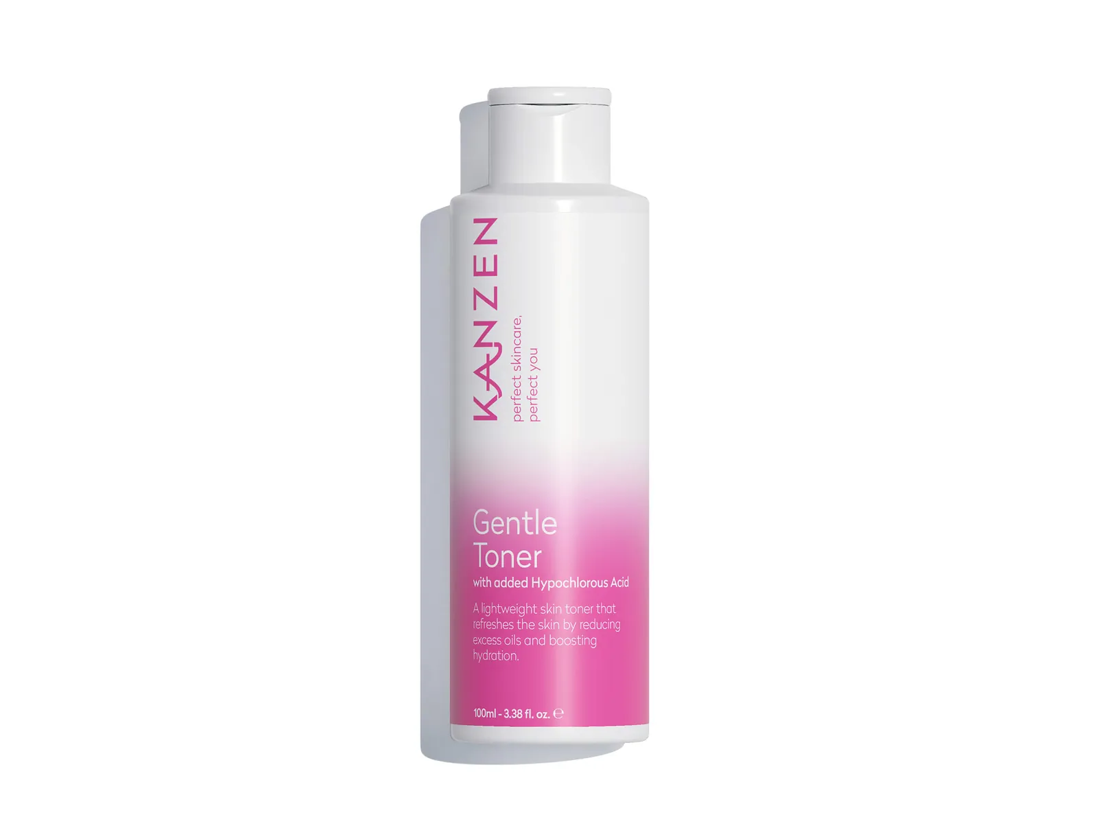 Kanzen Gentle Skin Toner botanical skincare 3D rendering with hydration lighting by 3diz Studio