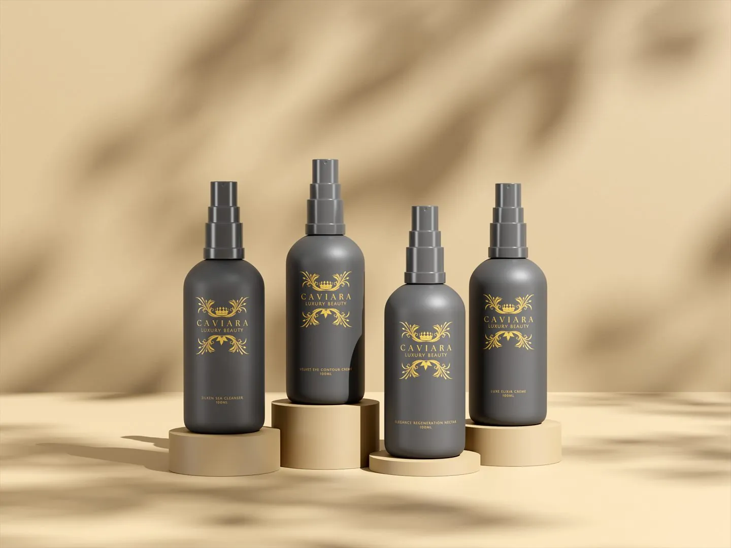 Caviara Luxury Skincare Range — Photorealistic Cosmetics & Fragrance 3D Product Rendering & CGI Visualization by 3diz Studio