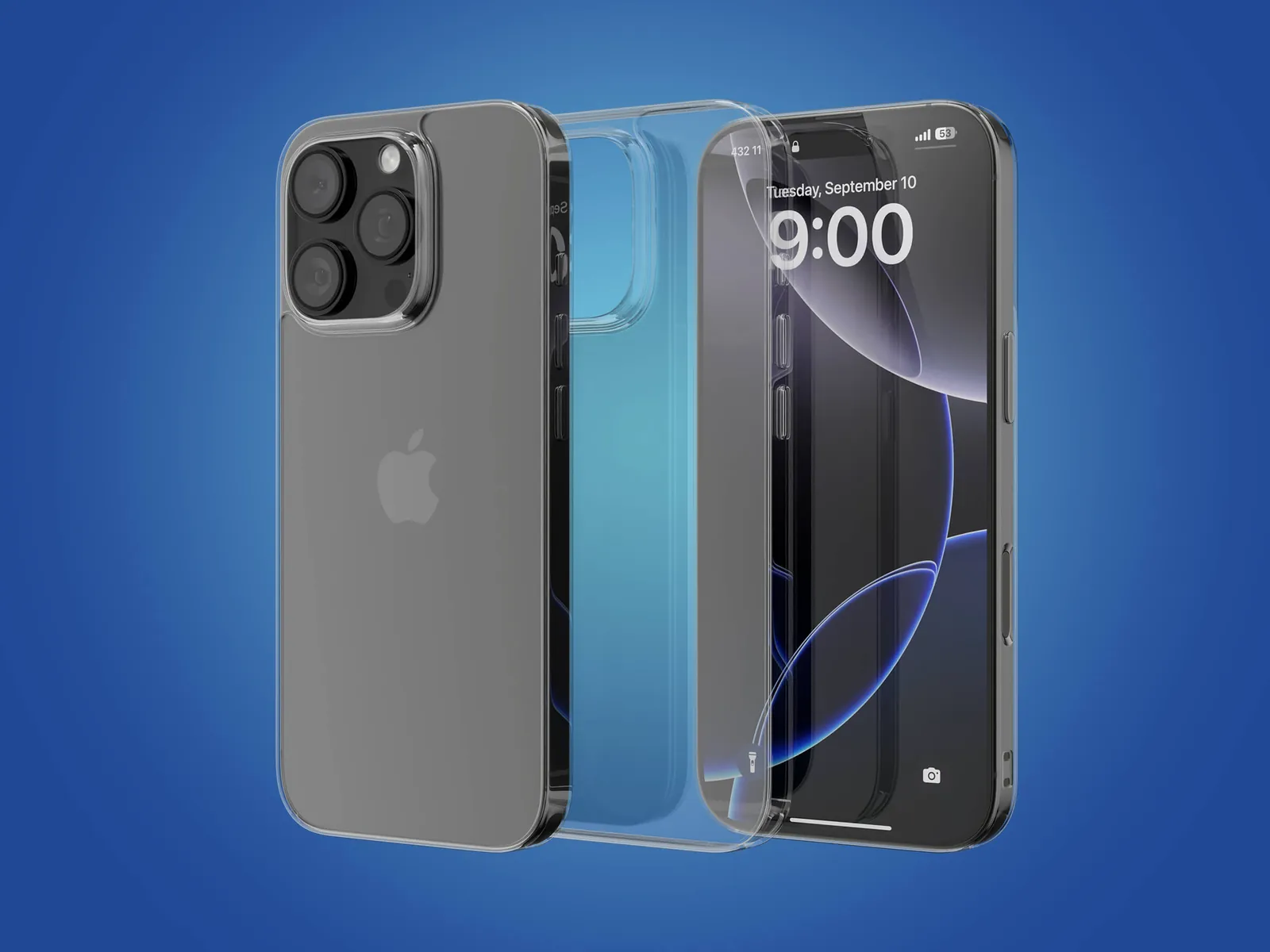 Clear iPhone Case & Screen Protector — Photorealistic Electronics & Gadgets 3D Product Rendering & CGI Visualization by 3diz Studio